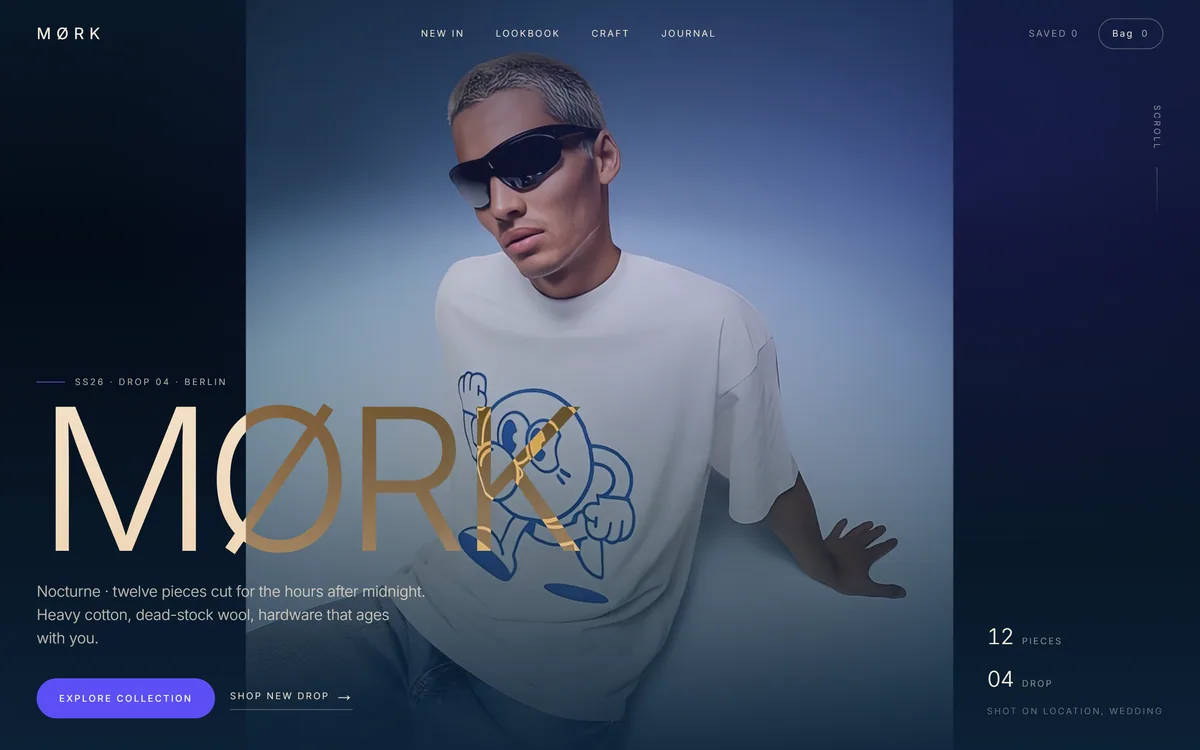 MØRK concept website